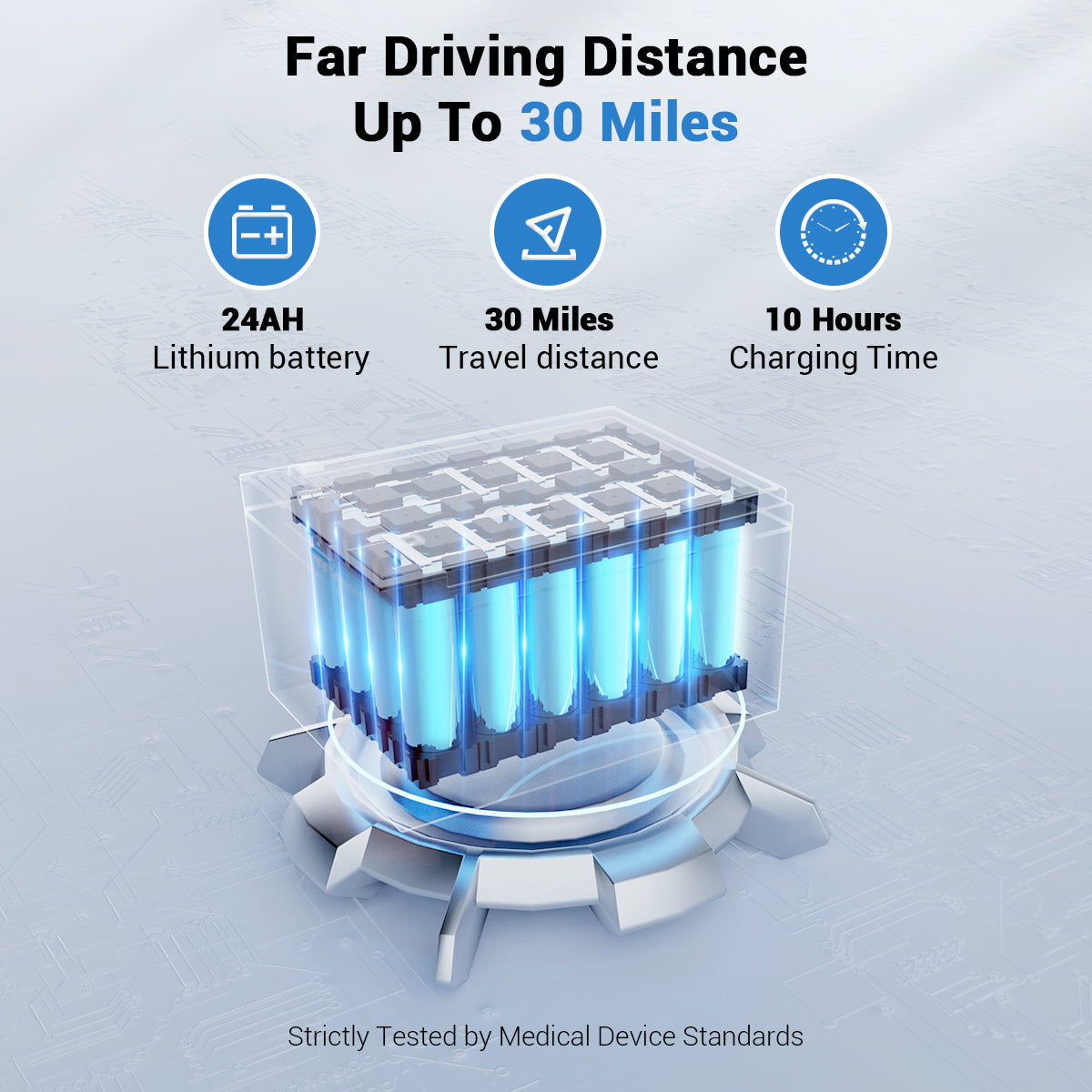 Aotedor 203 超长续航30英里可折叠电动轮椅