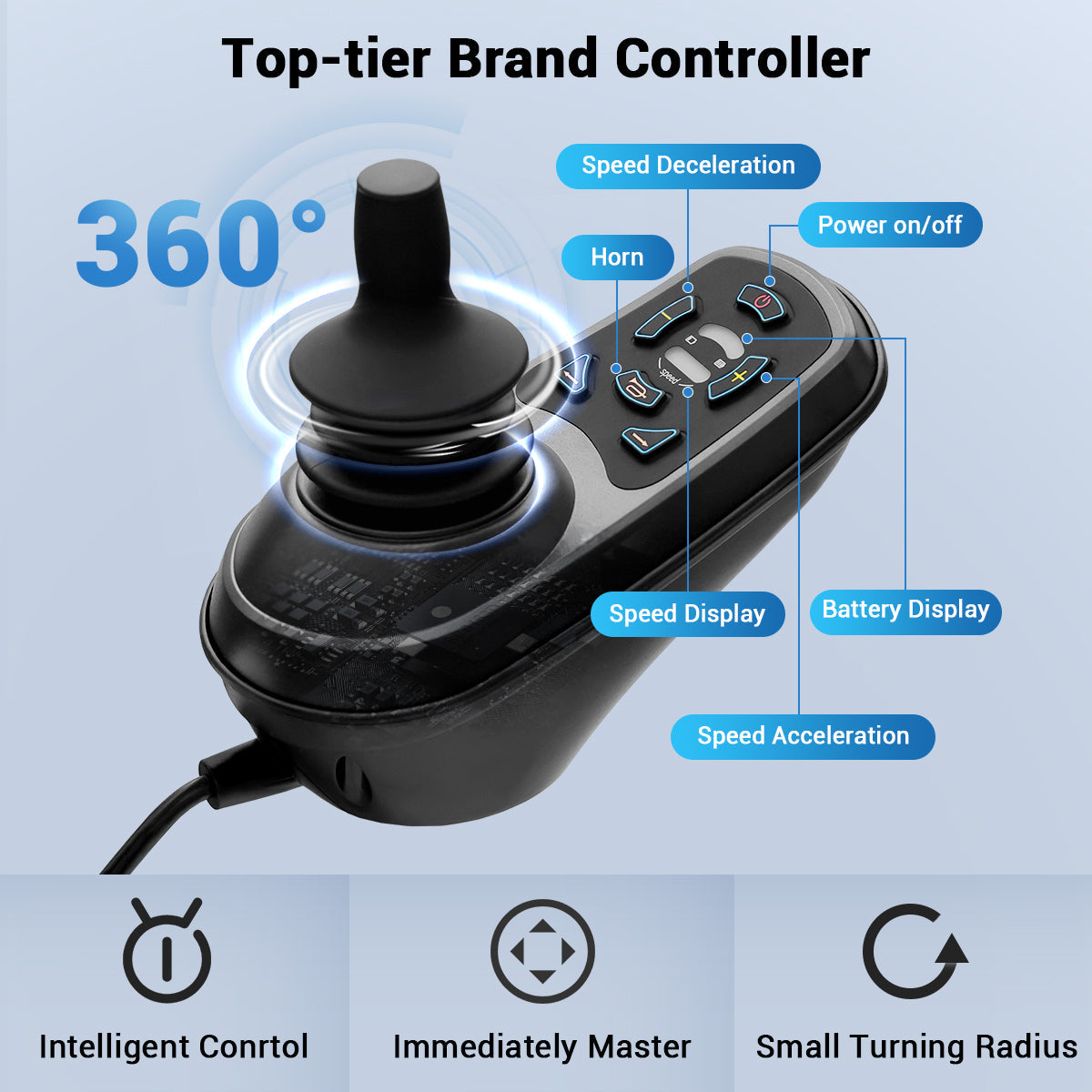 Aotedor 203 超长续航30英里可折叠电动轮椅