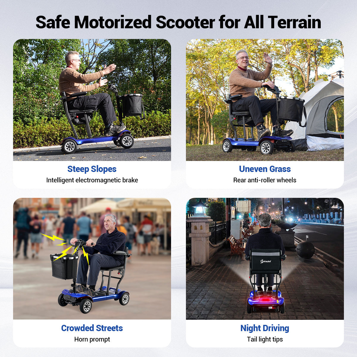 Aotedor AM985 – Ultra-Strong & Secure Mobility Scooter for Comfortable Journeys