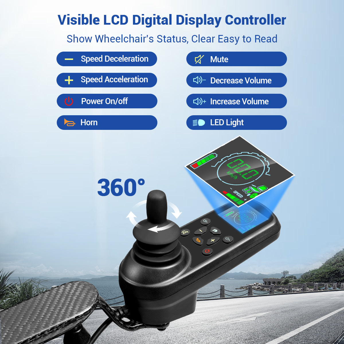 Aotedor N5513A – Lightweight 35lb Carbon Fiber Travel Wheelchair for Easy Mobility