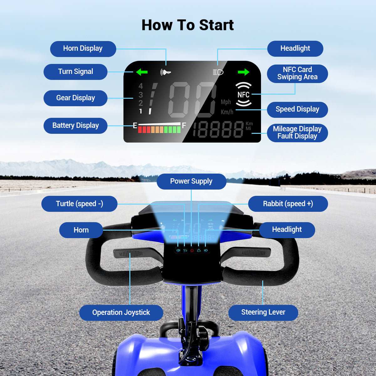 Aotedor W3431Q – Scooter Électronique Pliable avec NFC pour Mobilité Facile
