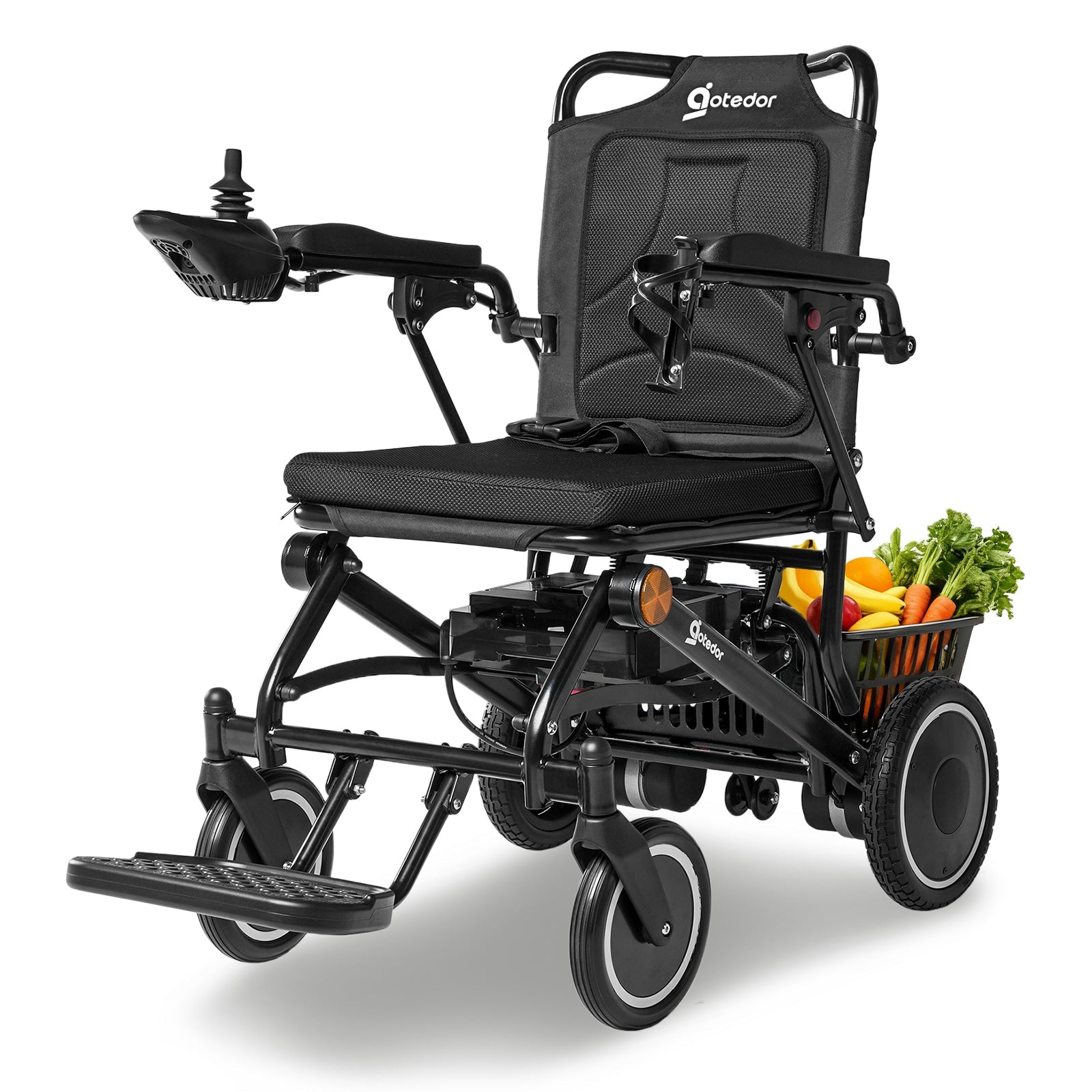 Aotedor A07 Elektrischer Rollstuhl – 500W All-Terrain Klappbarer Elektrorollstuhl, Fluggesellschaft-zugelassen, 24 km Reichweite